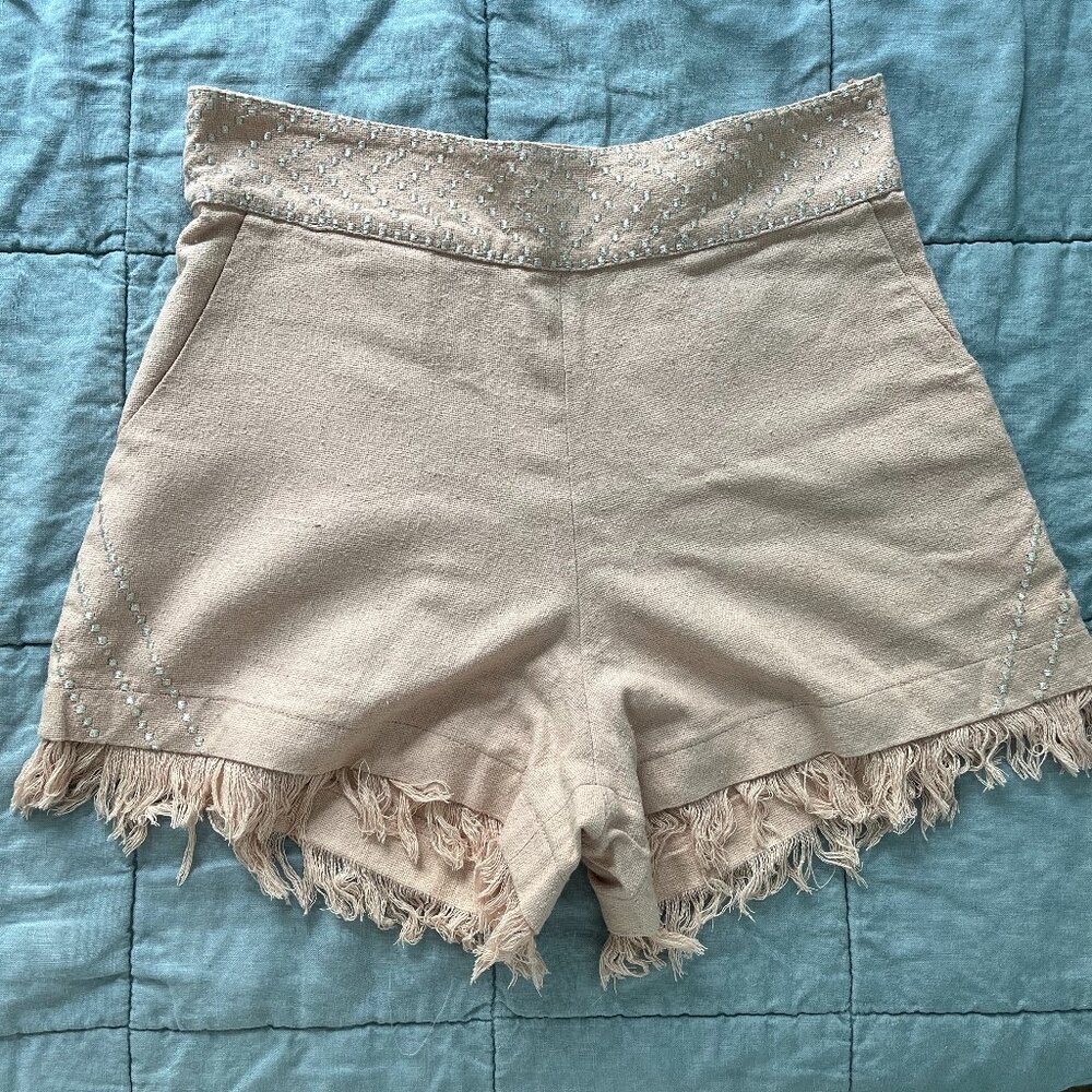 Light Pink Raw Silk Festival Shorts - NWOT